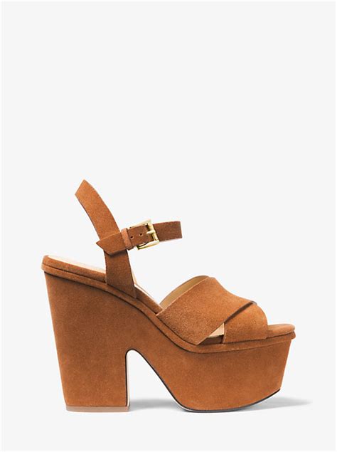 michael michael kors divia suede platform sandal